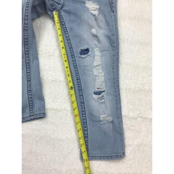 Miss Me Boyfriend Capri Jeans Womens 24 Light Wash Distressed - Picture 8 of 8